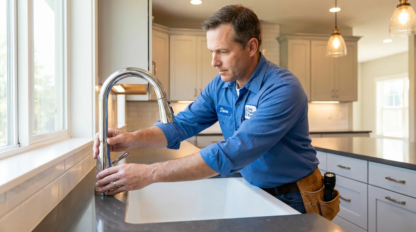 Kitchen faucet installation by Johns Plumbing LLC in Oglethorpe